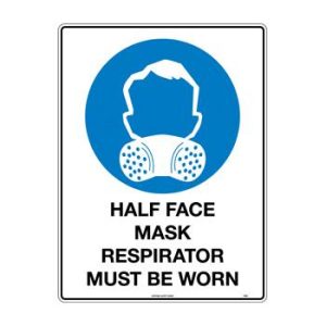 Half Face Mask Respirator Must be Worn
