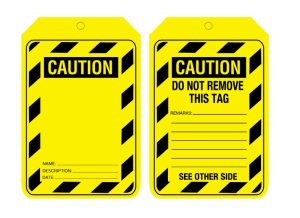 Caution Blank Tags