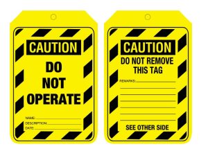 Caution Do Not Operate Tags