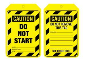 Caution Do Not Start Tags