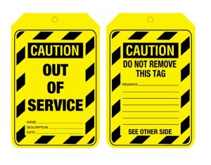 Caution Out Of Service Tags