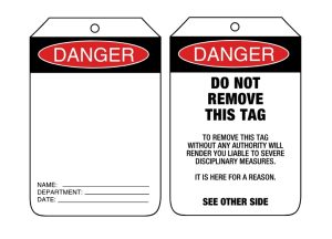 Danger Blank Tags